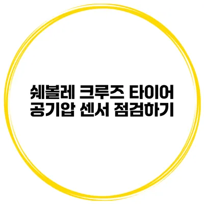 쉐볼레 크루즈 타이어 공기압 센서 점검하기